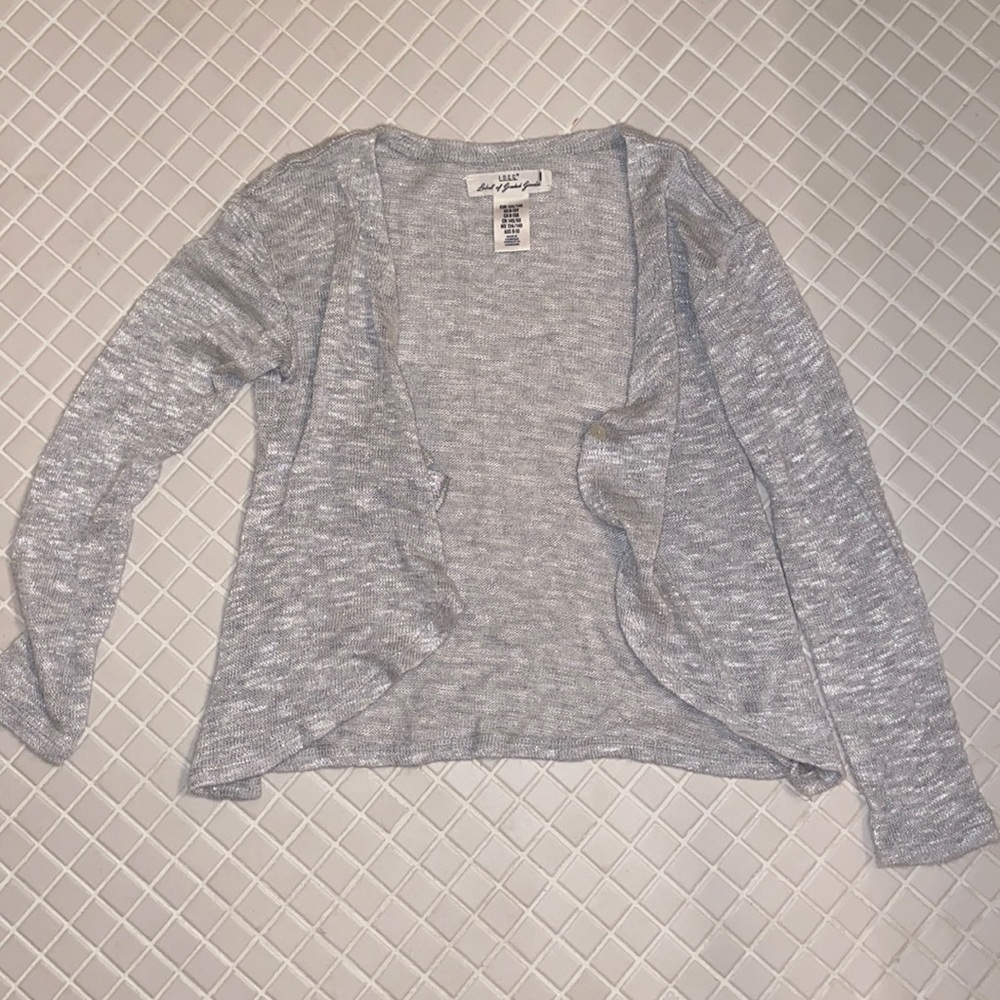 Silver 8-10 open front cardigan LOGG